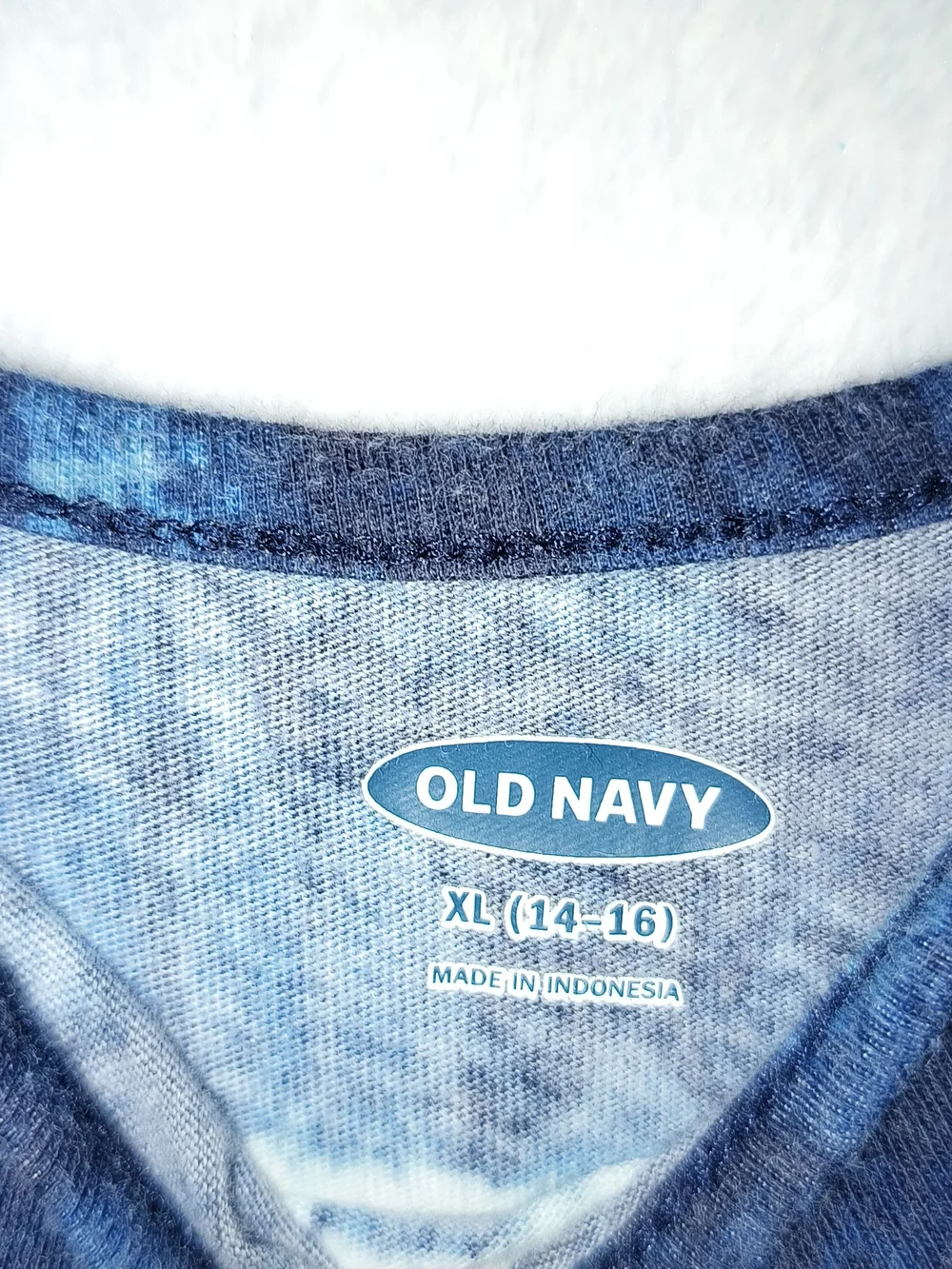 Old Navy Navy and White Tie-Dye Tank Dress